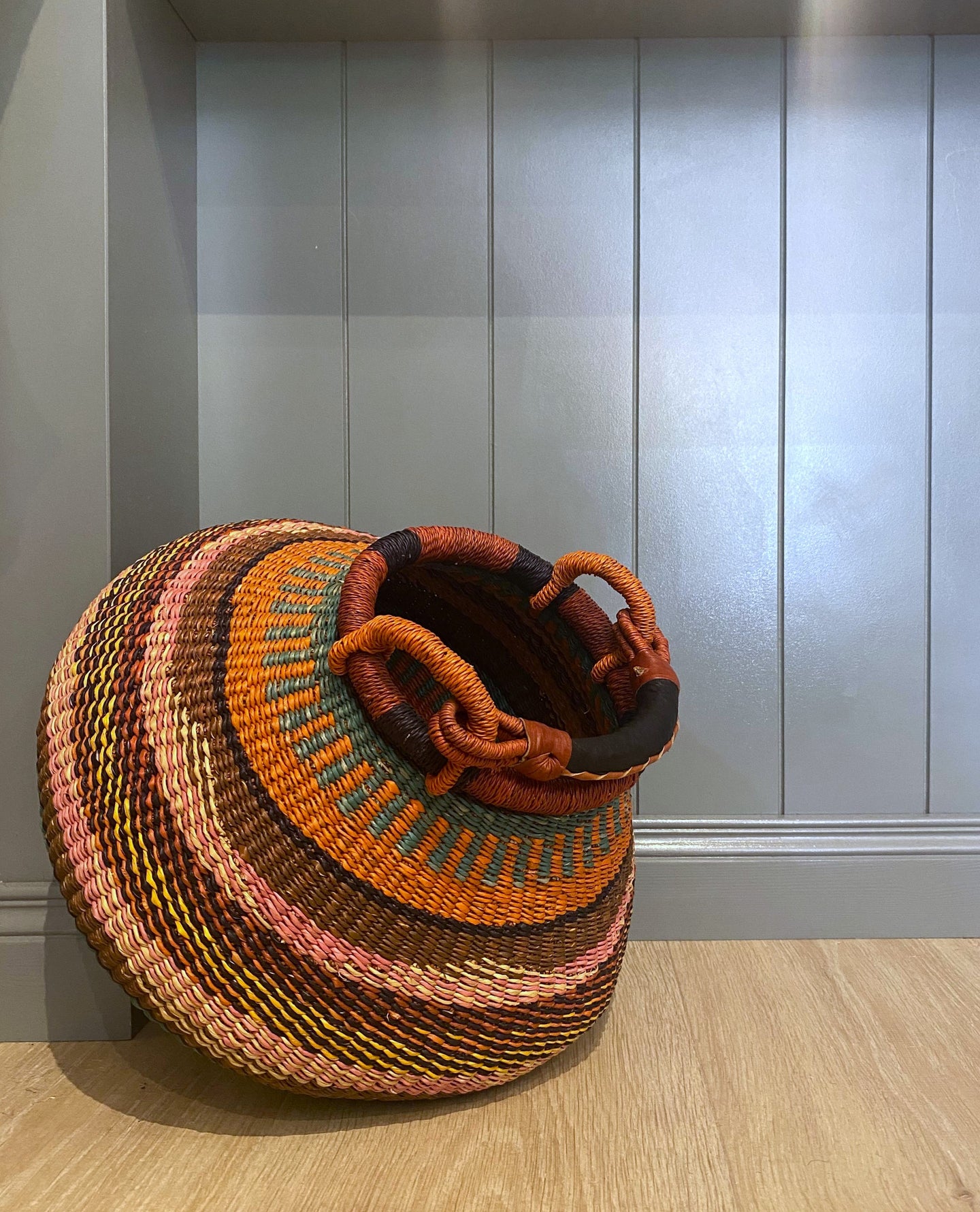 Pot Basket - Orange/Blue