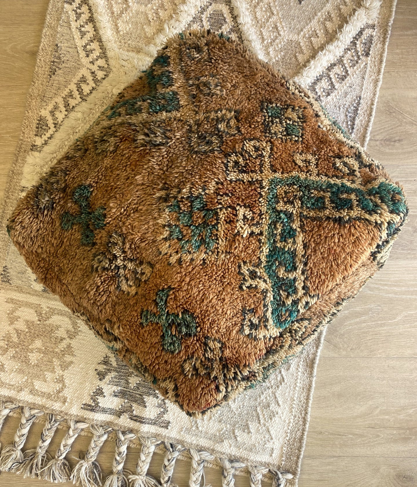 Berber Pouffe - Green