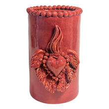 Load image into Gallery viewer, Cuore Cylinder Vase (M) - Maroon
