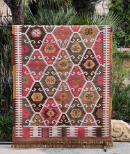 Load image into Gallery viewer, Heritage Kilim - Red / Mustard / Green - 150 x 240cm
