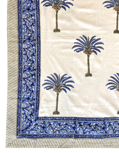 Load image into Gallery viewer, Blue Palms Tablecloth
