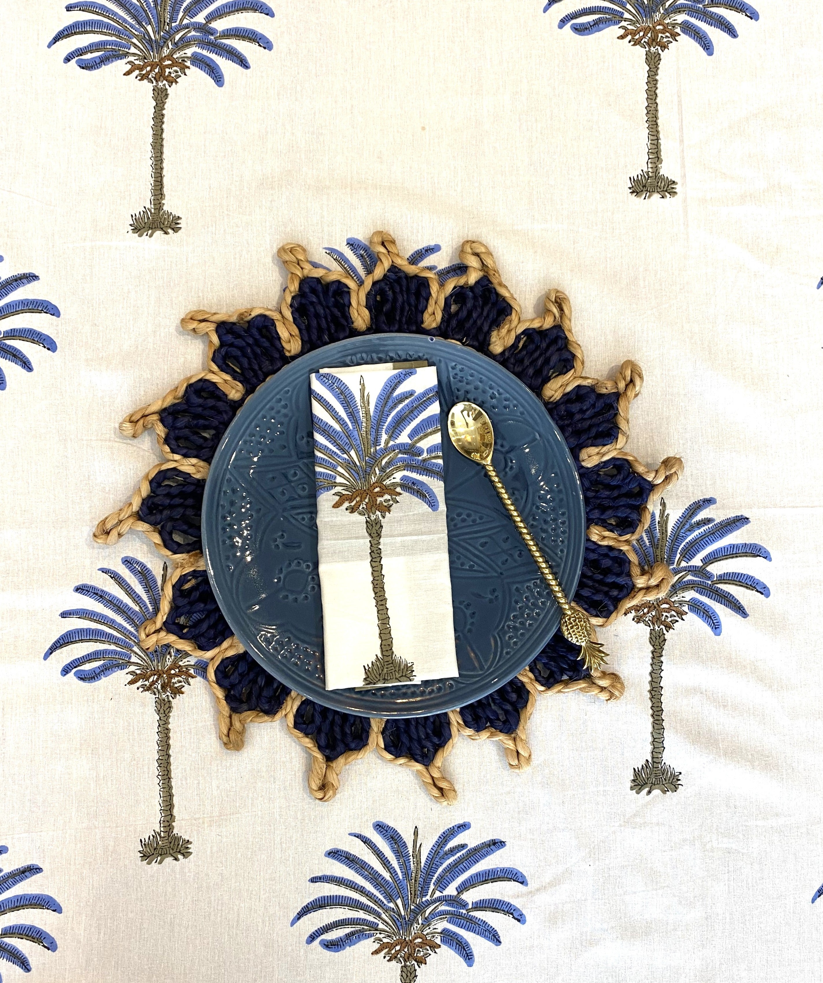 Ivy Placemats - Indigo - Set of 4