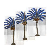 Load image into Gallery viewer, Blue Palms Napkins
