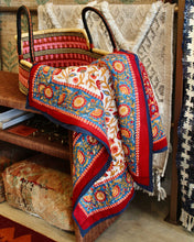 Load image into Gallery viewer, Everbloom Crimson &amp; Blue Baby Quilt
