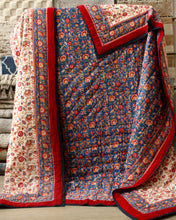 Load image into Gallery viewer, Everbloom Crimson &amp; Blue Quilt - Queen
