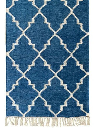 Oxford Trellis Rug - Marine