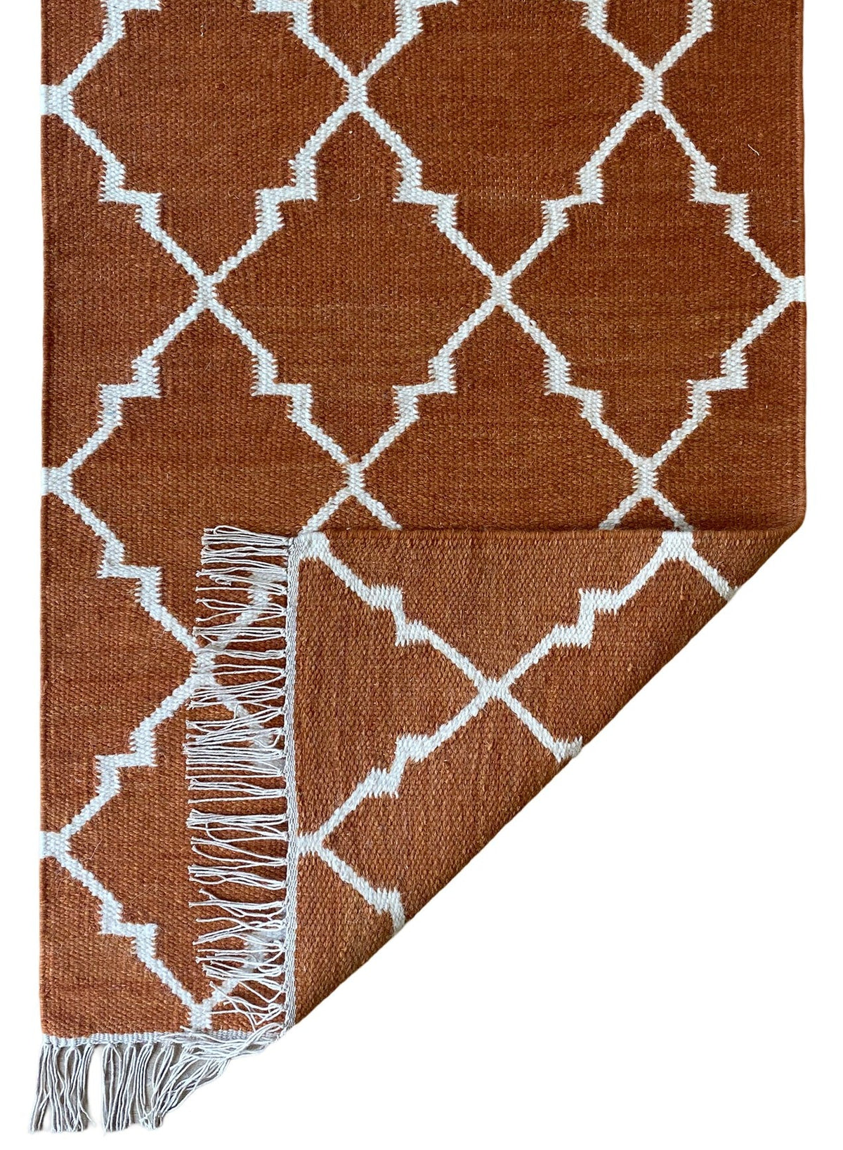 Oxford Trellis Rug - Rust