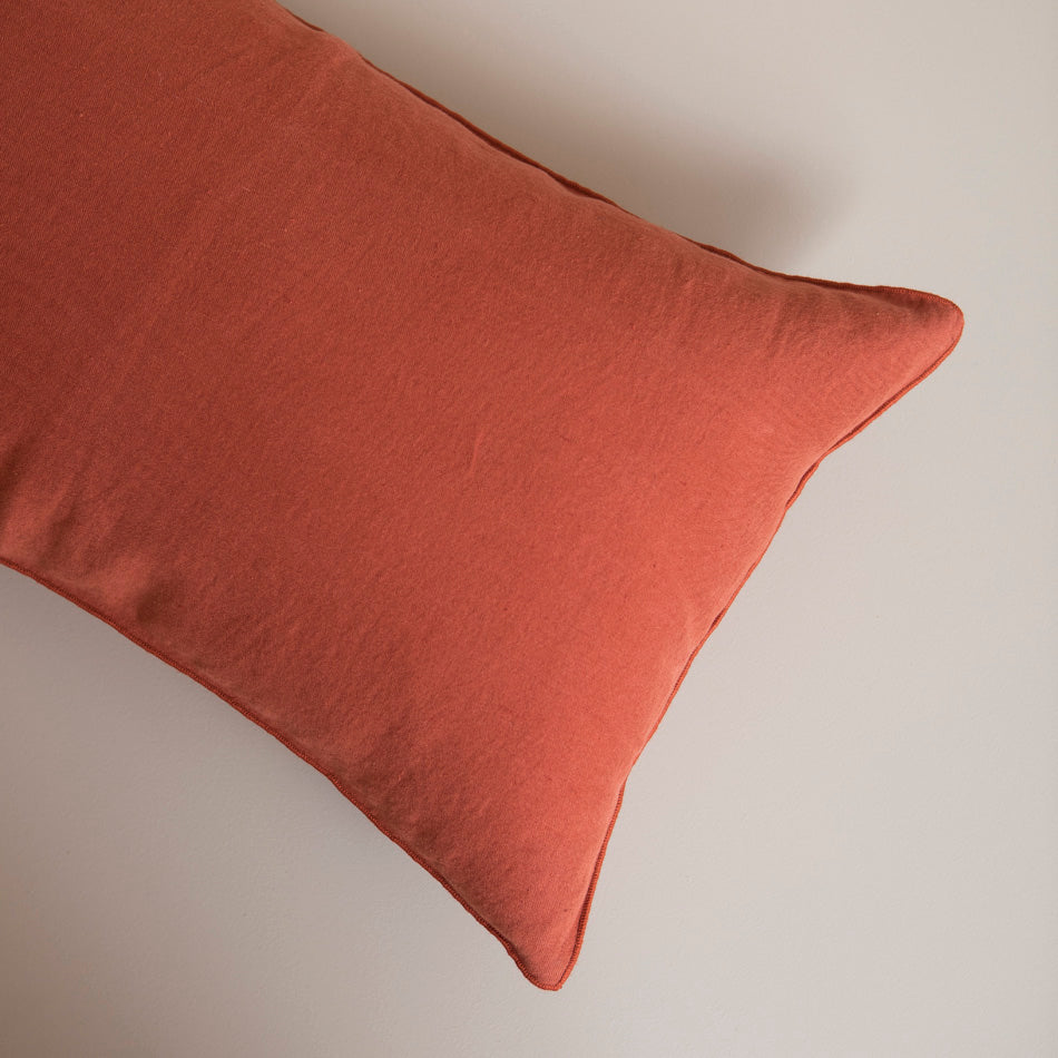 Poppy Linen Cushion - Terracotta