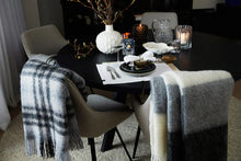 Load image into Gallery viewer, Mohair Blanket Black &amp; Skiffer Check
