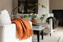 Load image into Gallery viewer, Mohair Blanket Rusty &amp; Terracotta Melange
