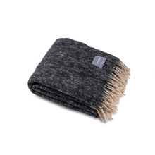 Load image into Gallery viewer, Mohair Blanket Sand &amp; Black Melange
