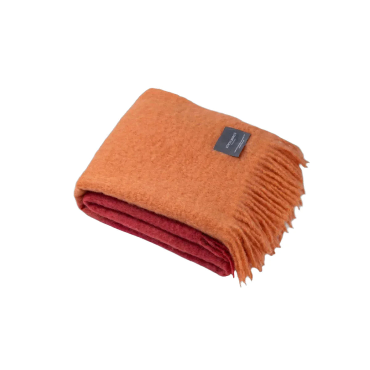 Mohair Blanket Dip Dyed Orange & Pion