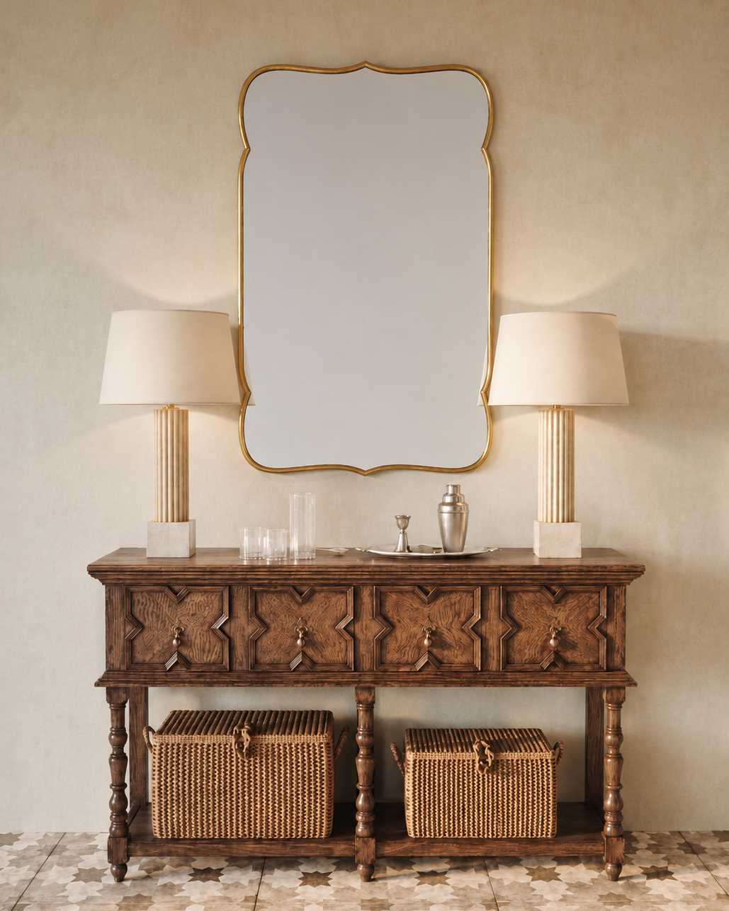 Noor Brass Mirror - 70x90cm