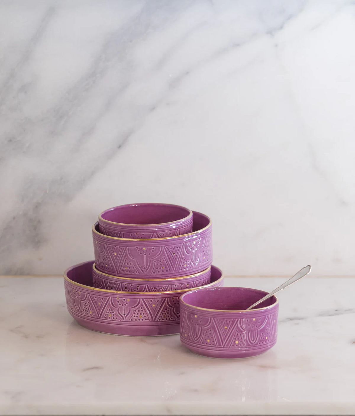 Empreinte Violet Straight Sided Salad Bowl