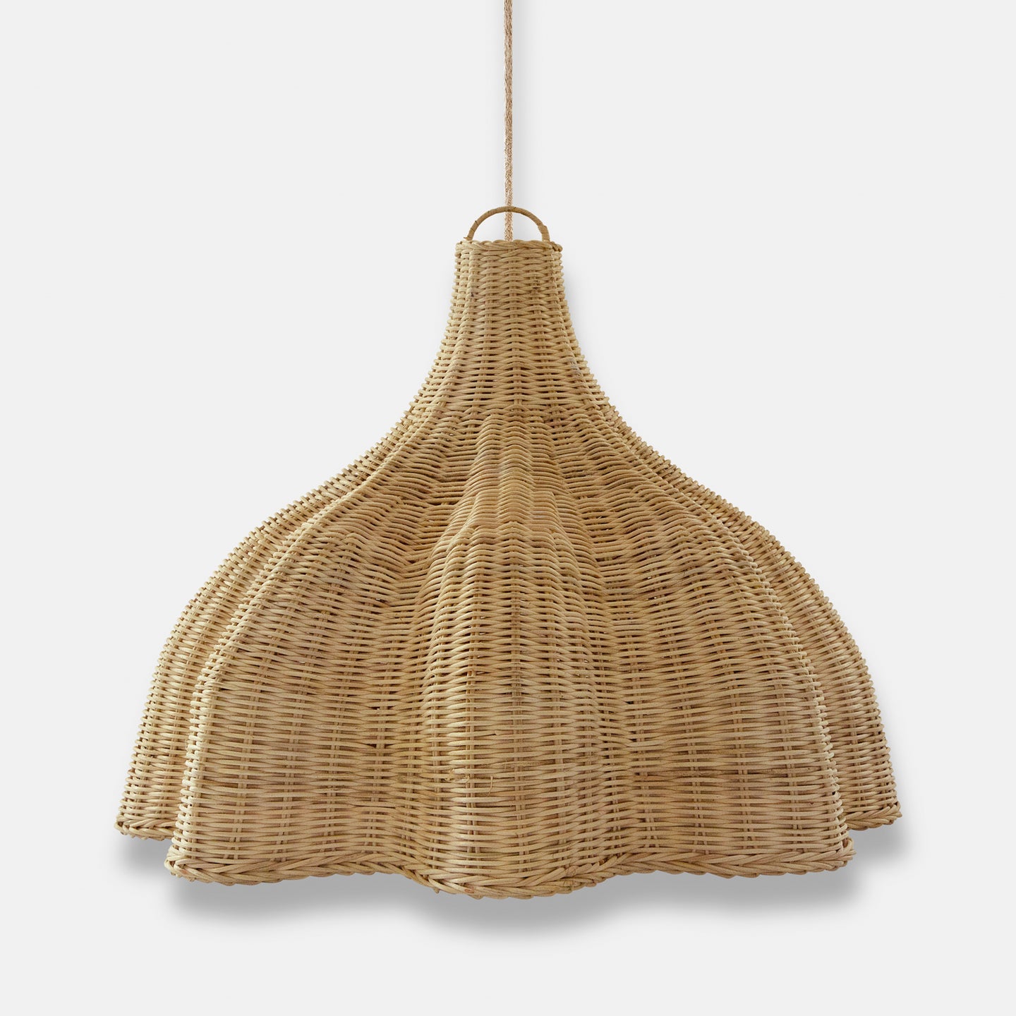 Pleated Rattan Lamp