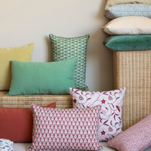Load image into Gallery viewer, Poppy Linen Cushion - Kelly Green
