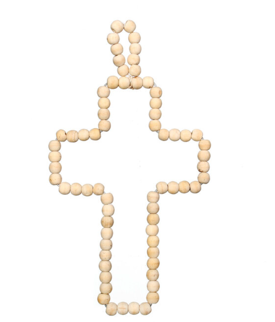Beaded Wooden Cross