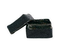 Load image into Gallery viewer, Black Beaded Basket - M
