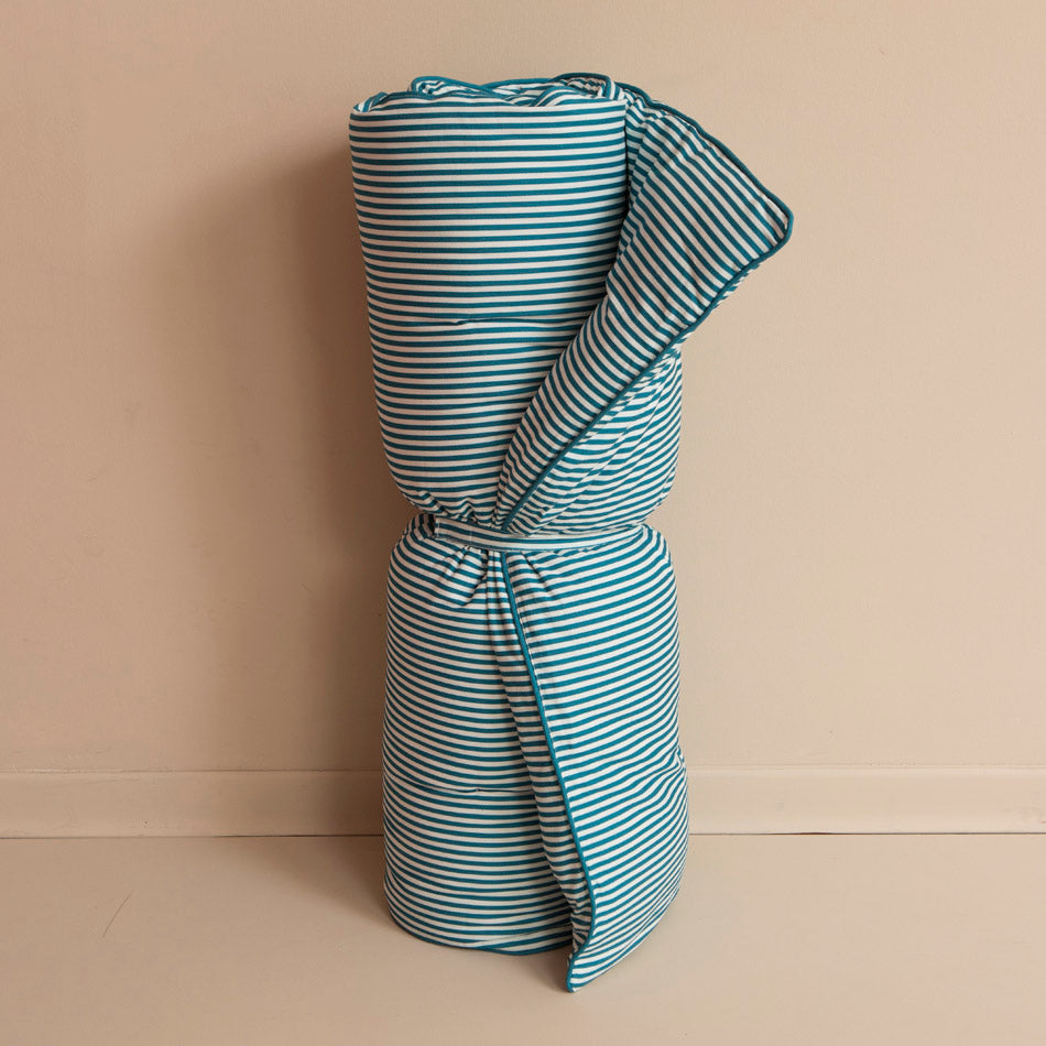 Turquoise Stripe Sofa Topper