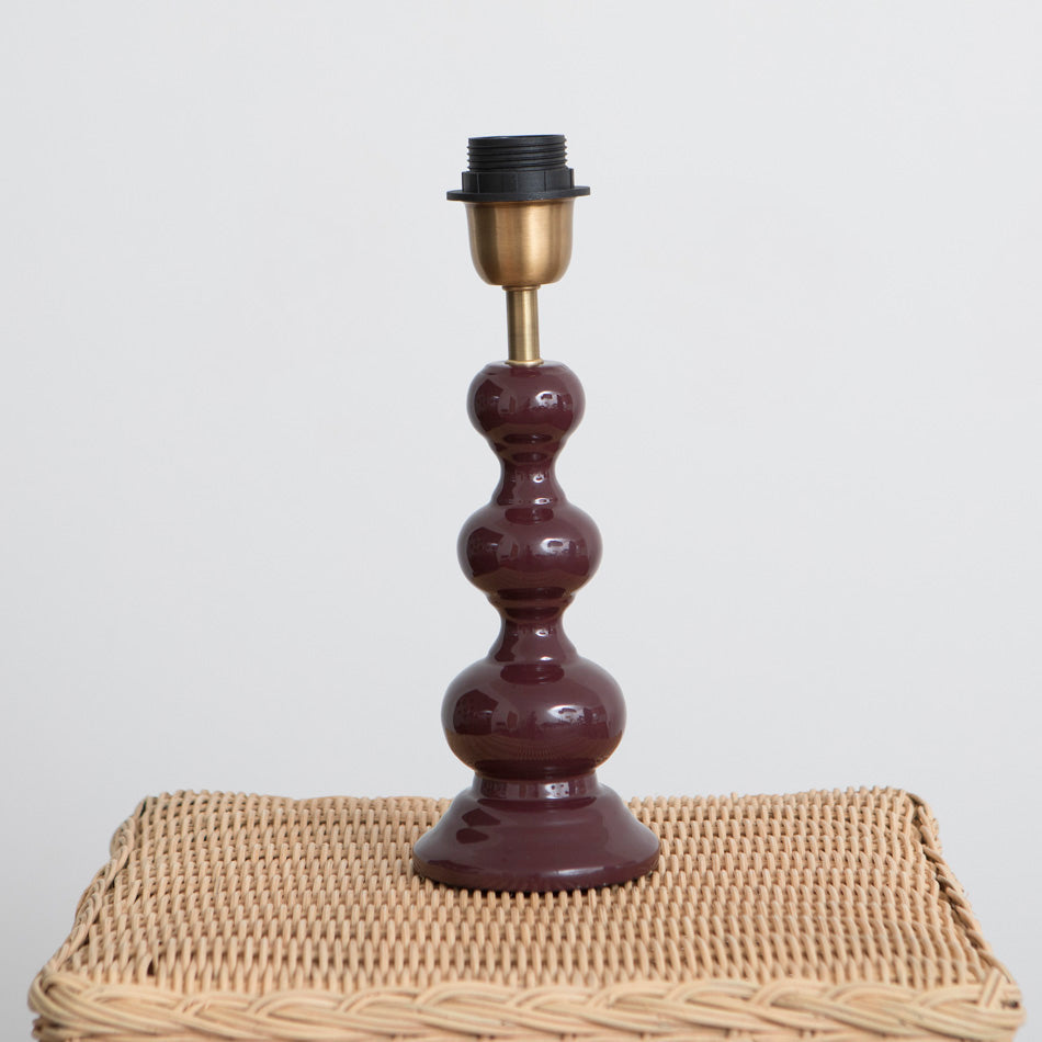 Wooden Bobbin Mini Table Lamp - Wine