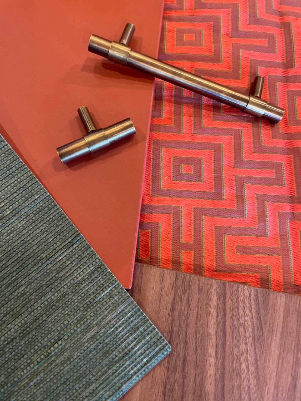 Patinated Brass Handle - Small