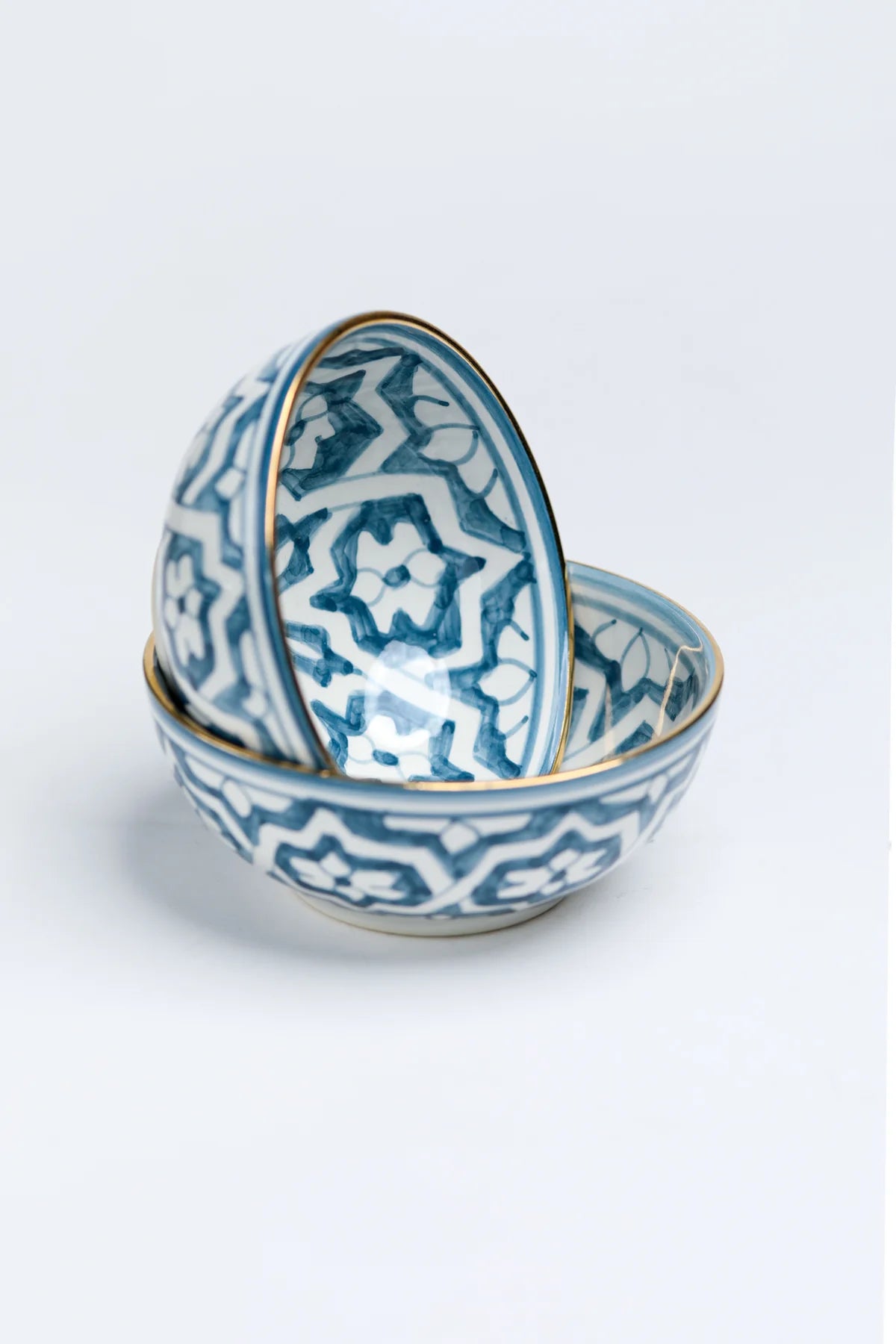 Fassia Stone Blue Low Bowl - Large