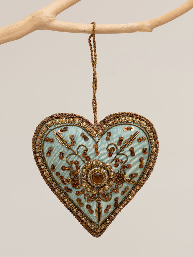 Corazon Hanging Ornament - Mint