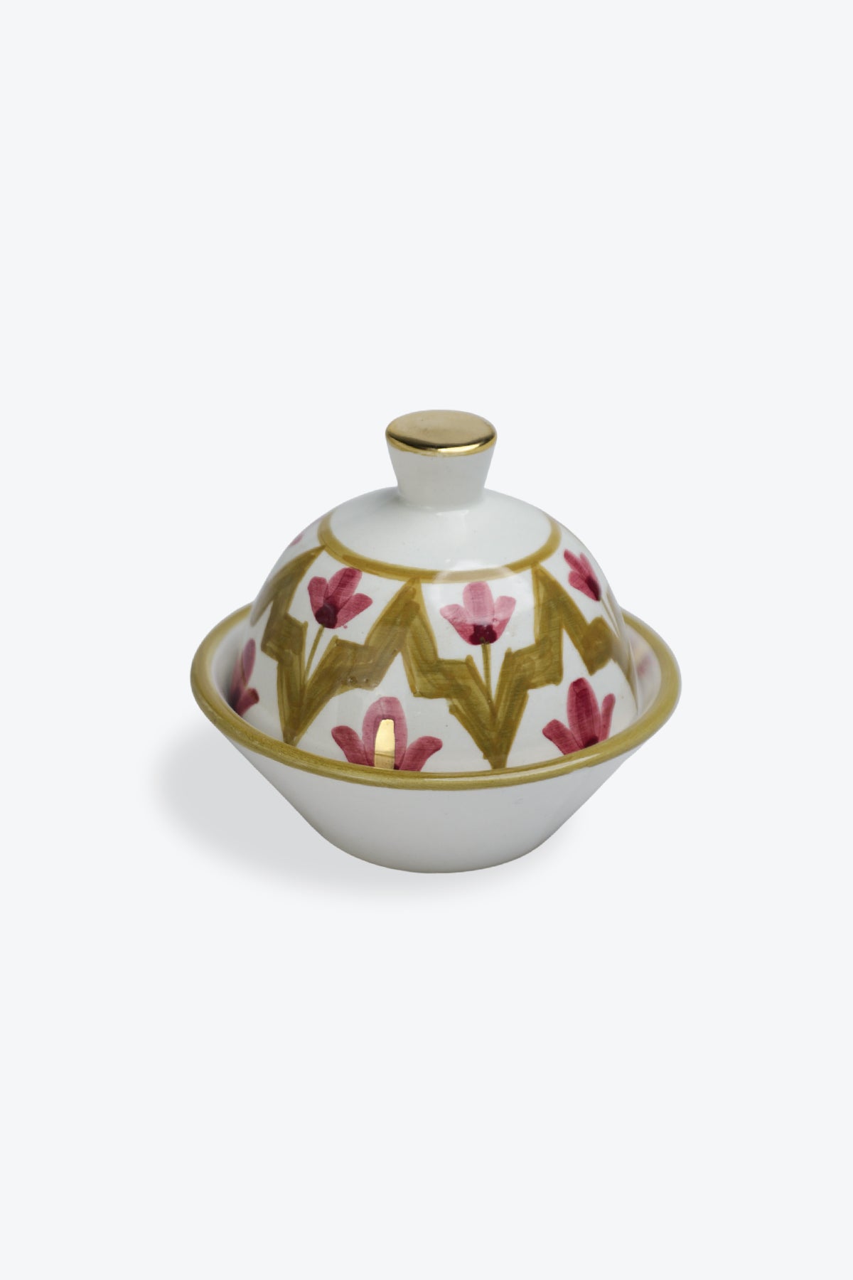 Lmida Khaki & Aubergine Sugar Bowl