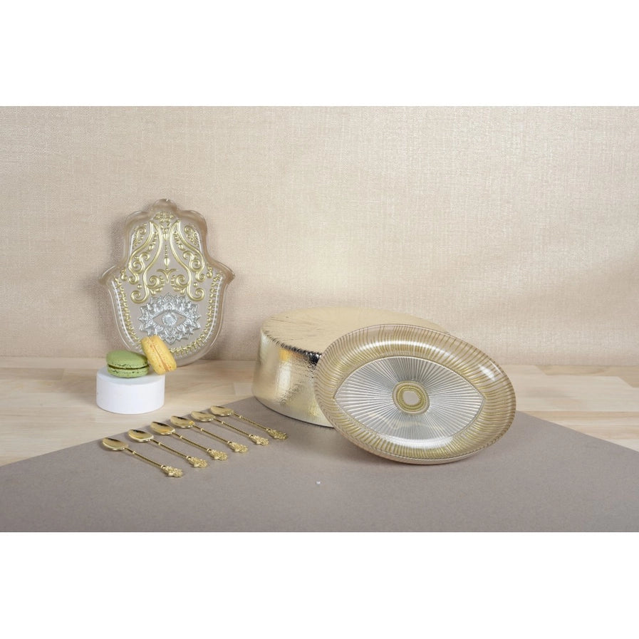 Gilded Hamsa Dish Beige