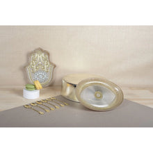 Load image into Gallery viewer, Gilded Hamsa Dish Beige
