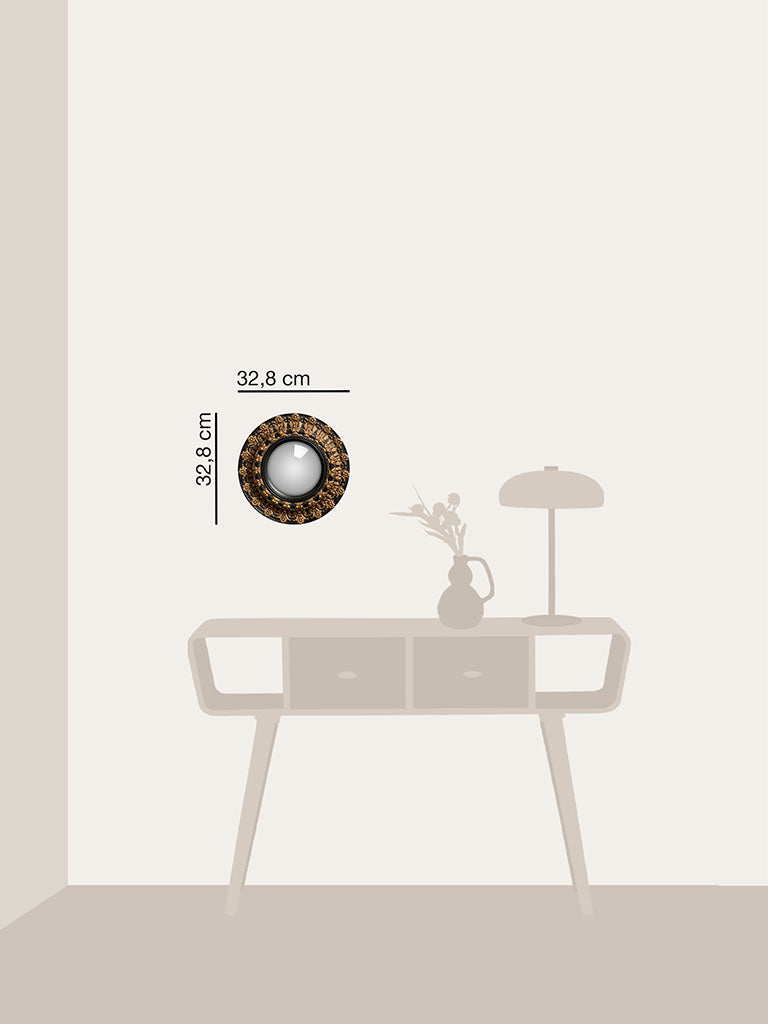 Fiorella Noir Convex Mirror