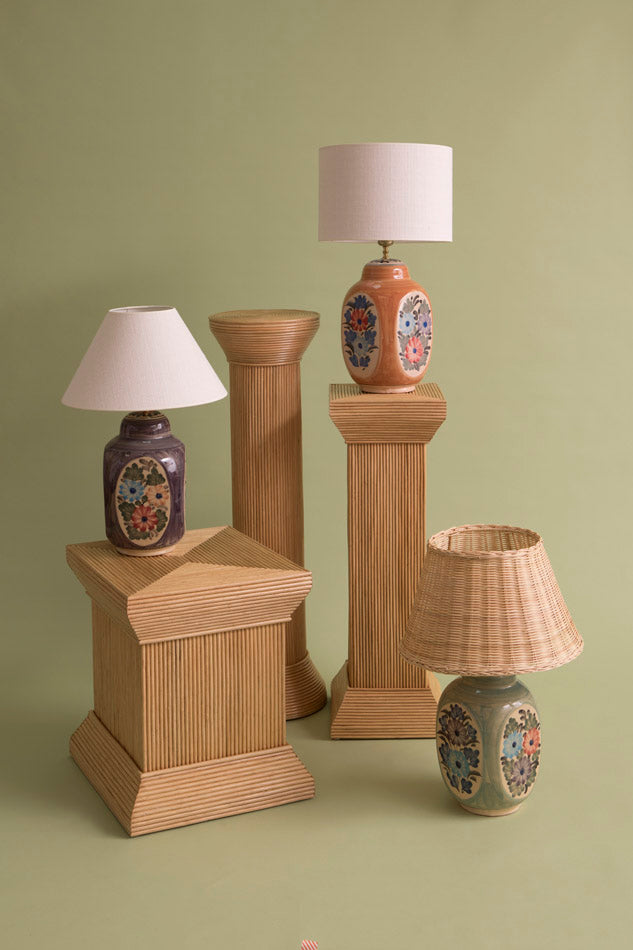 Gardenia Ceramic Lamp Base - Peach
