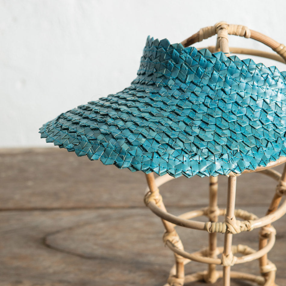 Palm Leaf Visor - Teal