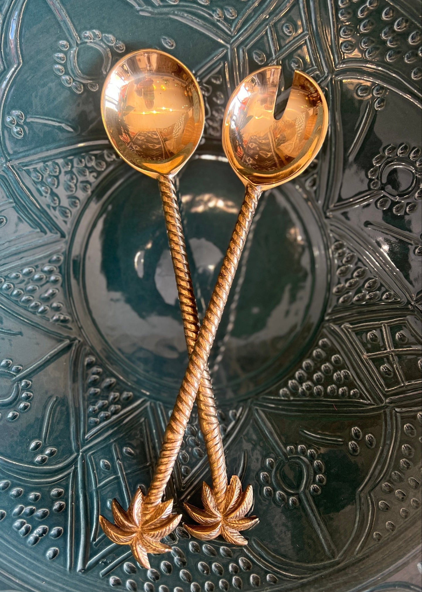 Long Palm Salad Servers