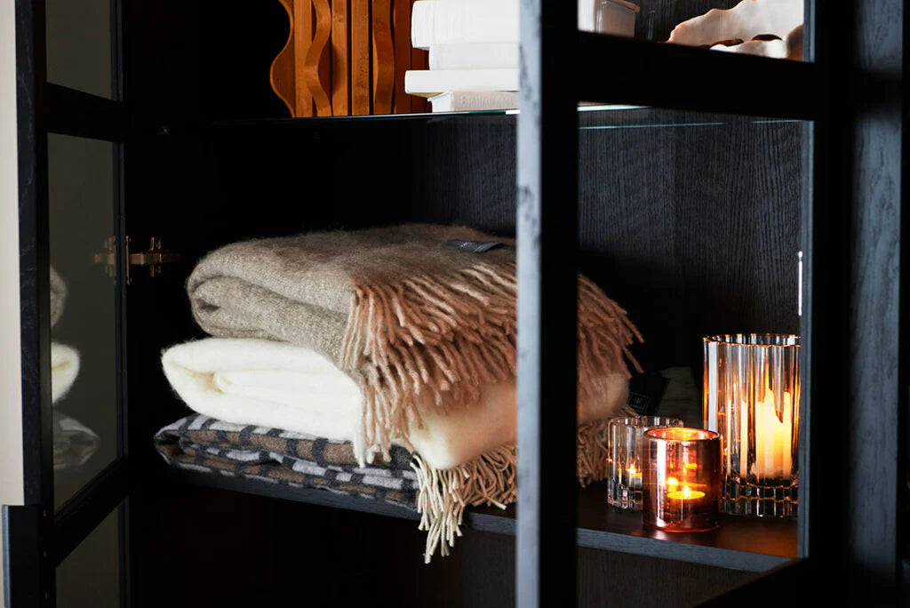 Mohair Blanket - Light Taupe & Brindle Melange