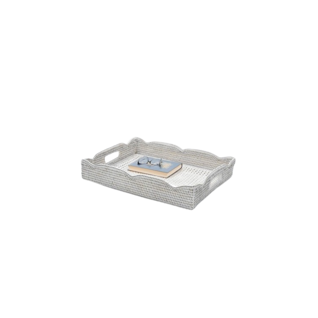 Radley Rattan Tray Large - White
