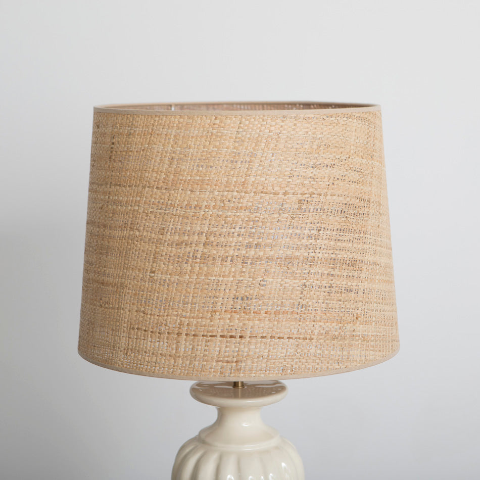 Cream Pipe Raffia Lampshade Medium