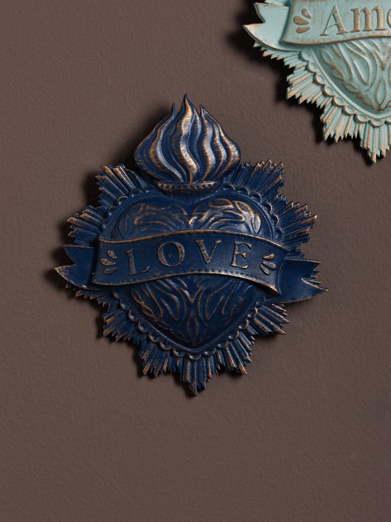 Fuego De Amore Wall Ornament - Navy