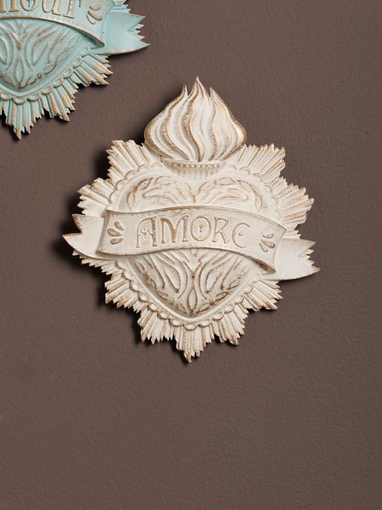 Fuego De Amore Wall Ornament - White