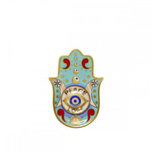 Load image into Gallery viewer, Cosmic Hamsa Dish Blue
