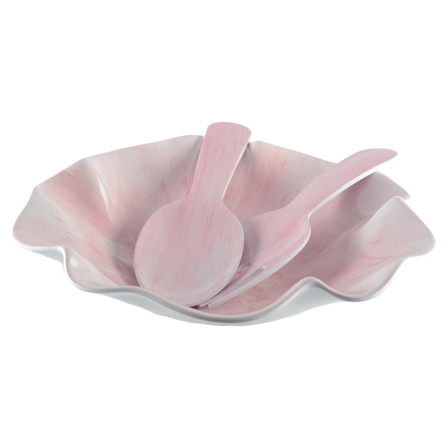 Rose Melamine Salad Servers