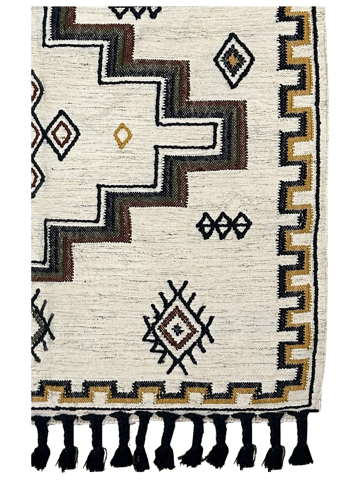 Tribal Rug - Cream / Blue 150 x 240cm