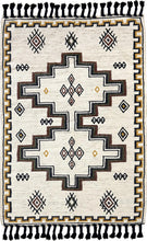Load image into Gallery viewer, Tribal Rug - Cream / Blue 150 x 240cm
