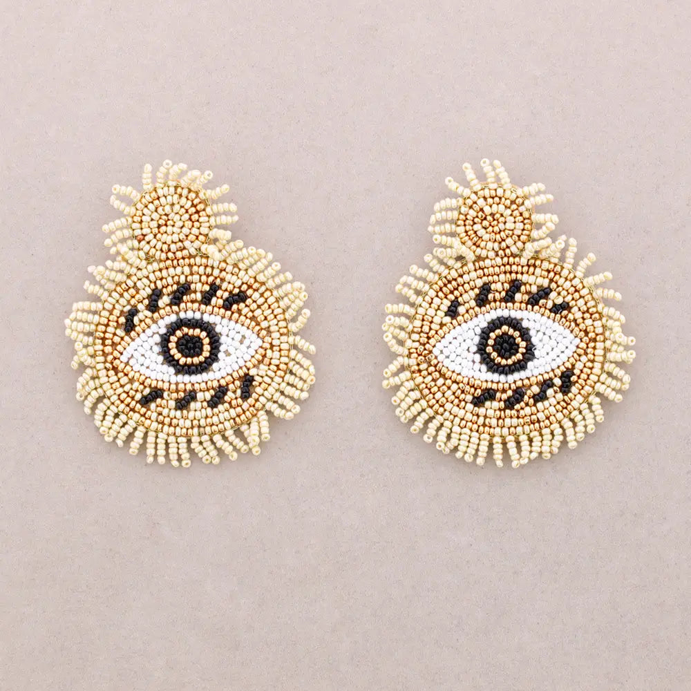 Evil Eye Earrings Gold