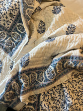 Load image into Gallery viewer, Blue Floral Jaipur Cotton Quilt - King
