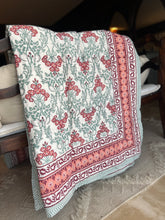 Load image into Gallery viewer, Dusty Pink Jaipur Cotton Quilt - Queen
