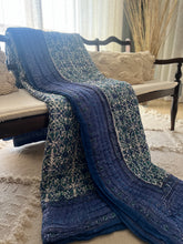 Load image into Gallery viewer, Green Blue Jaipur Cotton Quilt - King
