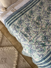 Load image into Gallery viewer, Egyptian Blue Jaipur Cotton Quilt - Queen
