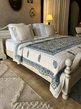 Load image into Gallery viewer, Carolina Blue Jaipur Cotton Quilt - Queen
