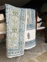 Load image into Gallery viewer, Carolina Blue Jaipur Cotton Quilt - Queen
